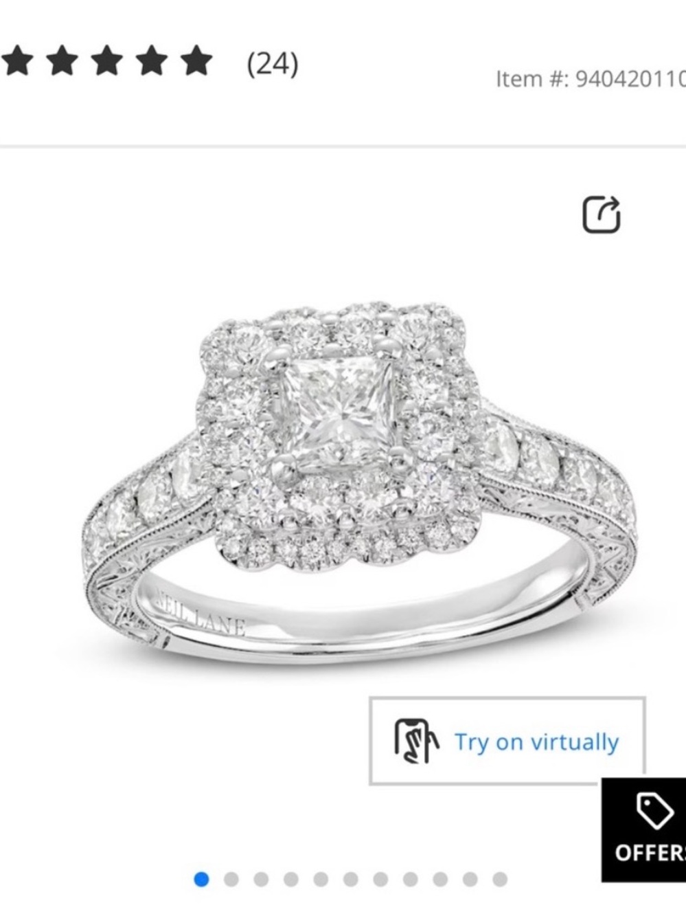 Kays Jewel Neil lane diamond ring size 7 14k